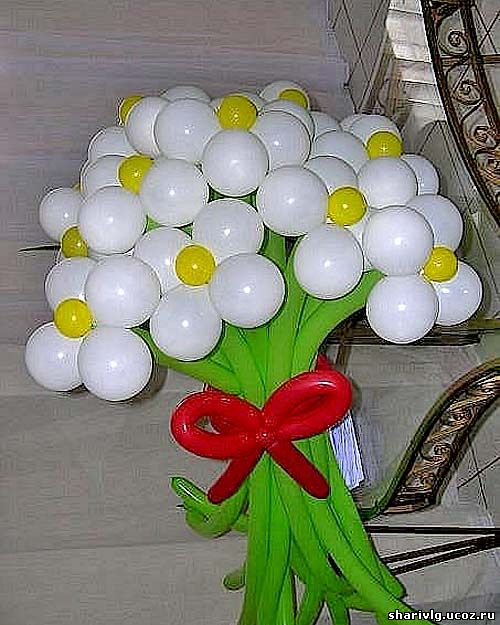 Букет из воздушных шаров - Ромашки