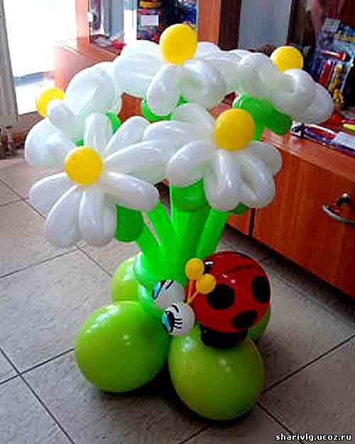 Букет из воздушных шаров - Божья коровка