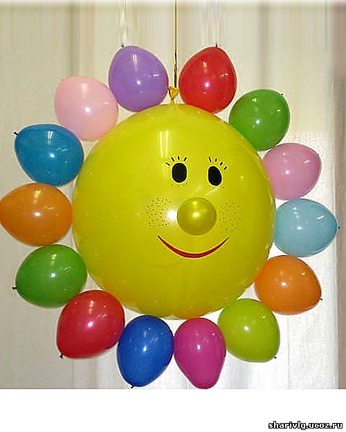 Солнышко из воздушных шаров