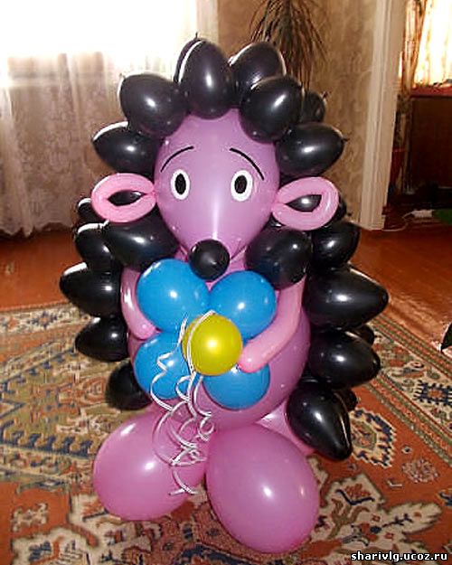 Фигура из воздушных шаров - Ёжик